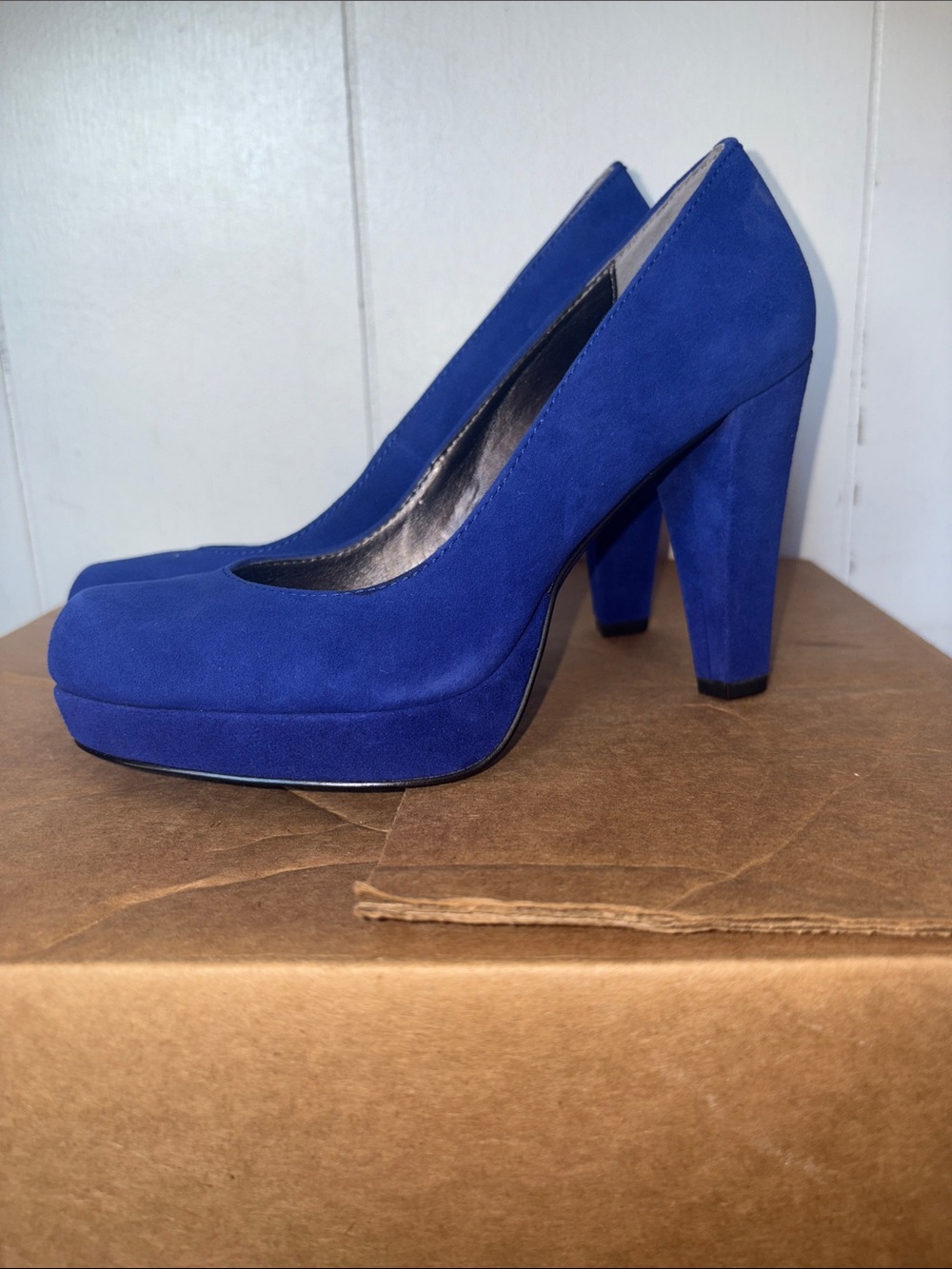 Calvin Klein Women's Platform Pump in Royal Blue size 6.5M